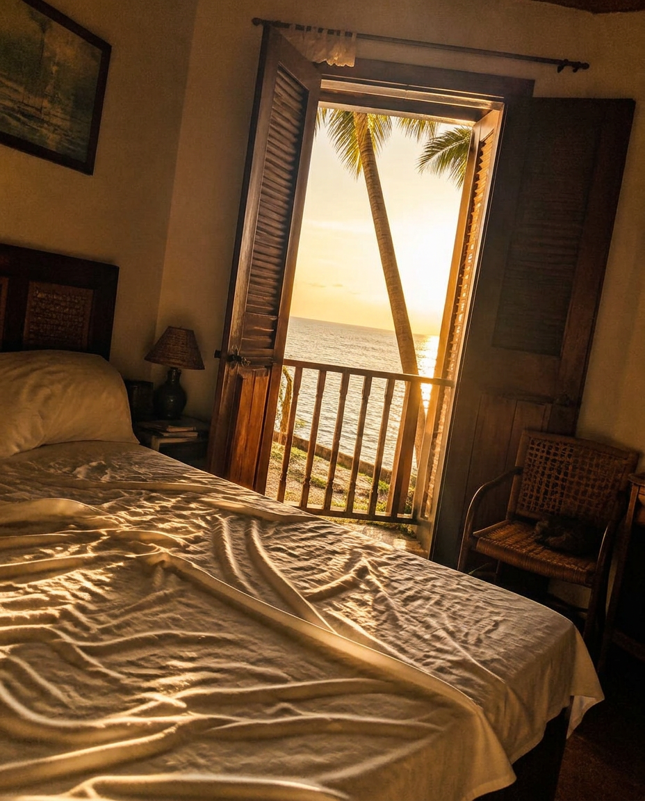 Enhanced still — tropical beach suite