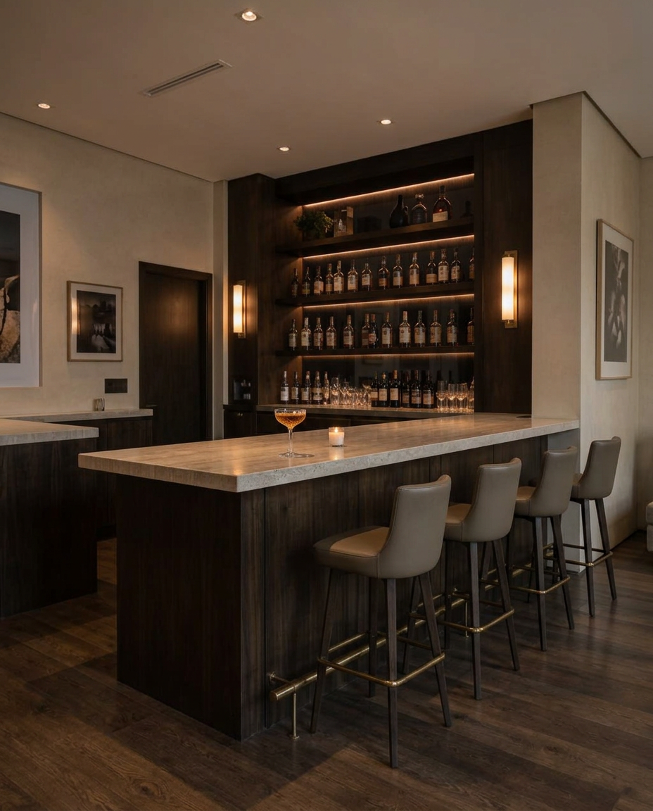 01 — Hero — modern boutique hotel bar