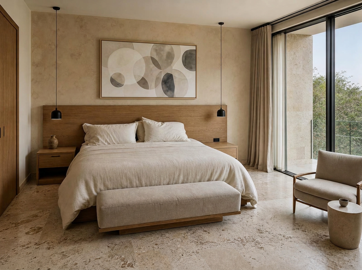 Original photograph — quiet luxury hotel suite