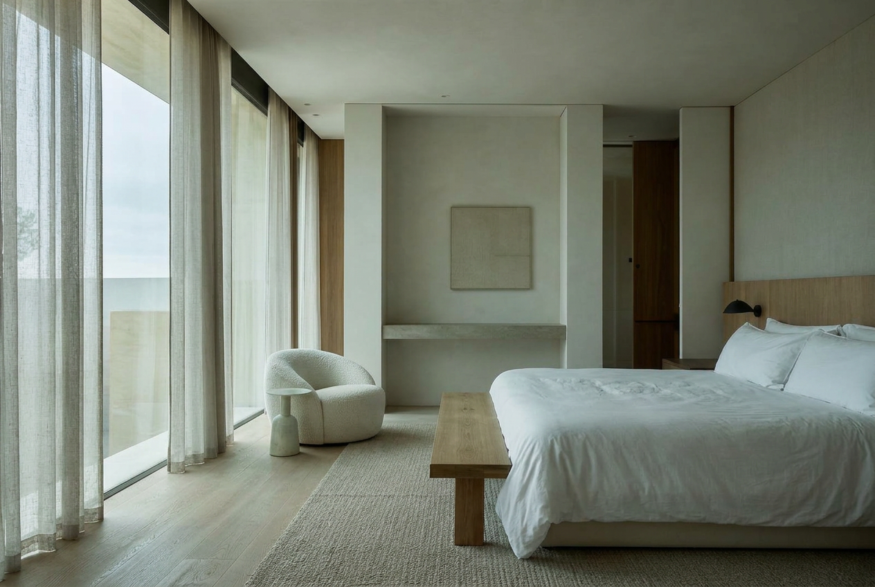 Original wide-angle photograph of a hotel suite supplied by the property